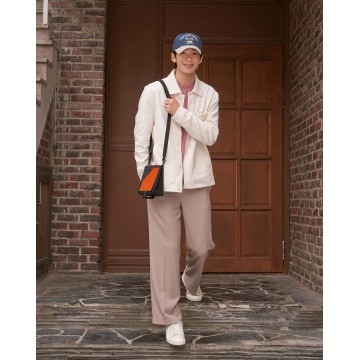 韓國PLEATS MAMA - Mini Messenger Bag Orange